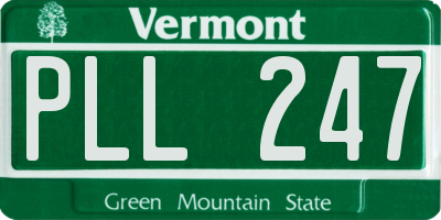 VT license plate PLL247