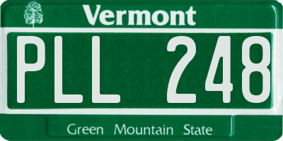 VT license plate PLL248