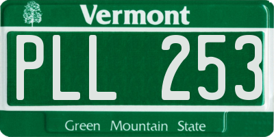 VT license plate PLL253