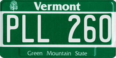 VT license plate PLL260