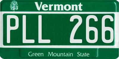 VT license plate PLL266