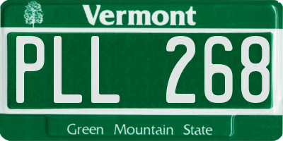 VT license plate PLL268