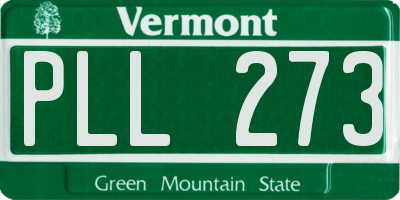 VT license plate PLL273
