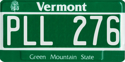 VT license plate PLL276