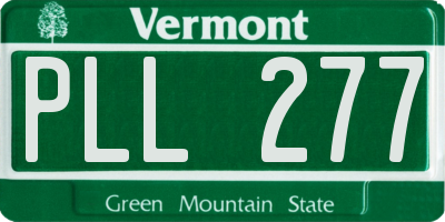 VT license plate PLL277