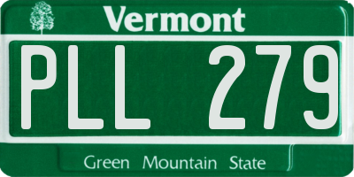 VT license plate PLL279