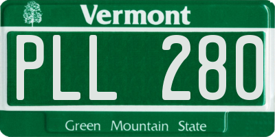 VT license plate PLL280