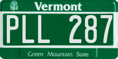 VT license plate PLL287