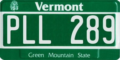 VT license plate PLL289