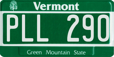 VT license plate PLL290