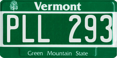 VT license plate PLL293