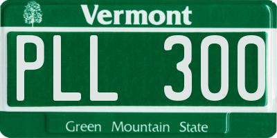 VT license plate PLL300