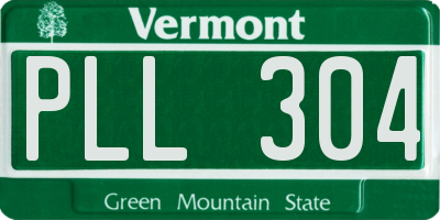 VT license plate PLL304