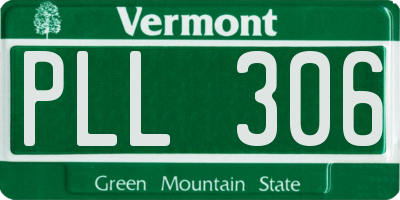 VT license plate PLL306