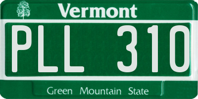 VT license plate PLL310