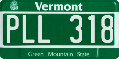 VT license plate PLL318