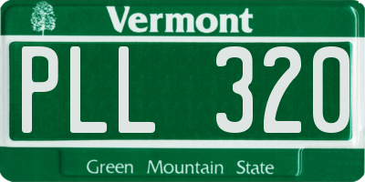 VT license plate PLL320