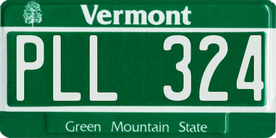 VT license plate PLL324