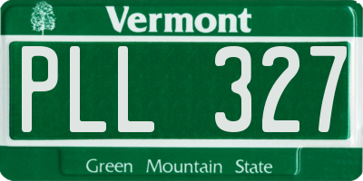 VT license plate PLL327