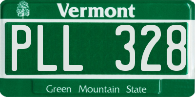 VT license plate PLL328