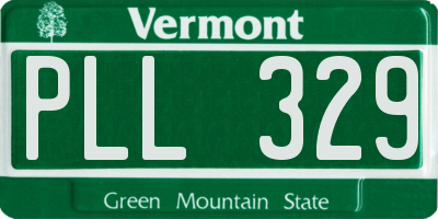 VT license plate PLL329