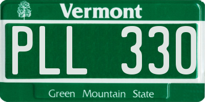 VT license plate PLL330