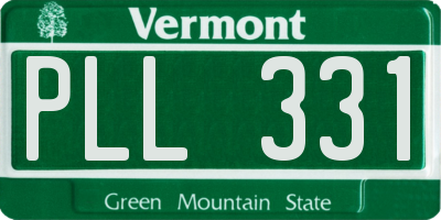 VT license plate PLL331