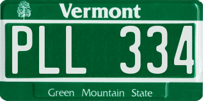 VT license plate PLL334