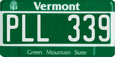 VT license plate PLL339