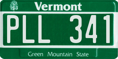 VT license plate PLL341