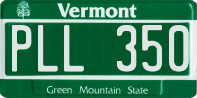 VT license plate PLL350