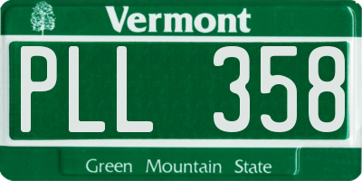 VT license plate PLL358