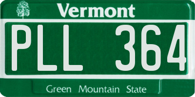 VT license plate PLL364