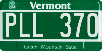 VT license plate PLL370