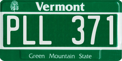 VT license plate PLL371