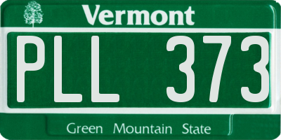 VT license plate PLL373