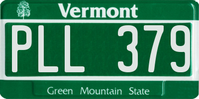 VT license plate PLL379
