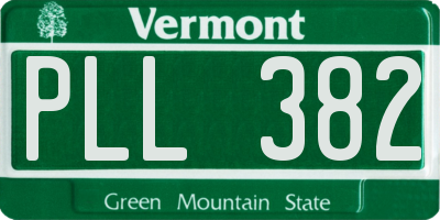 VT license plate PLL382