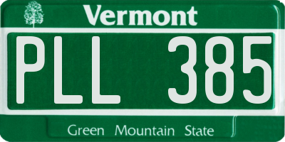 VT license plate PLL385