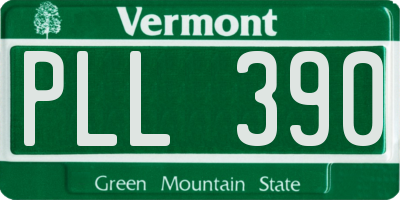 VT license plate PLL390