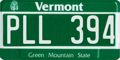 VT license plate PLL394