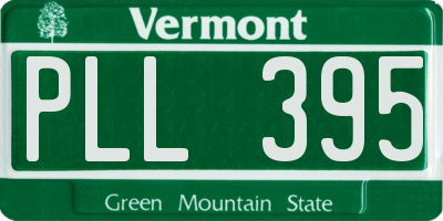 VT license plate PLL395