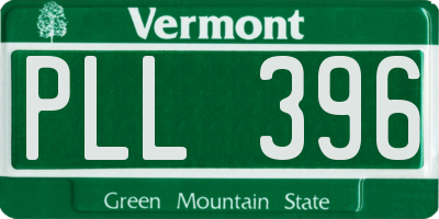 VT license plate PLL396