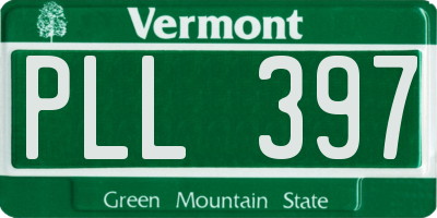 VT license plate PLL397