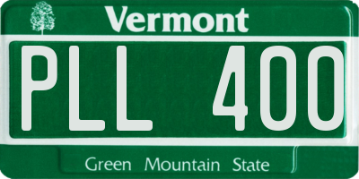 VT license plate PLL400