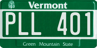 VT license plate PLL401