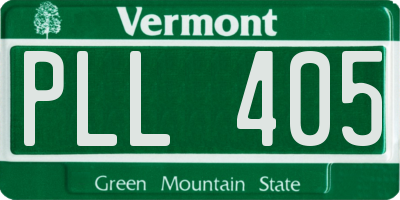 VT license plate PLL405