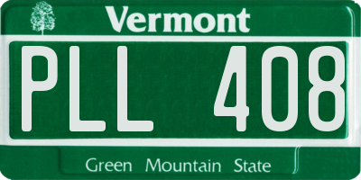 VT license plate PLL408