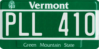 VT license plate PLL410