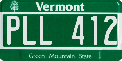 VT license plate PLL412